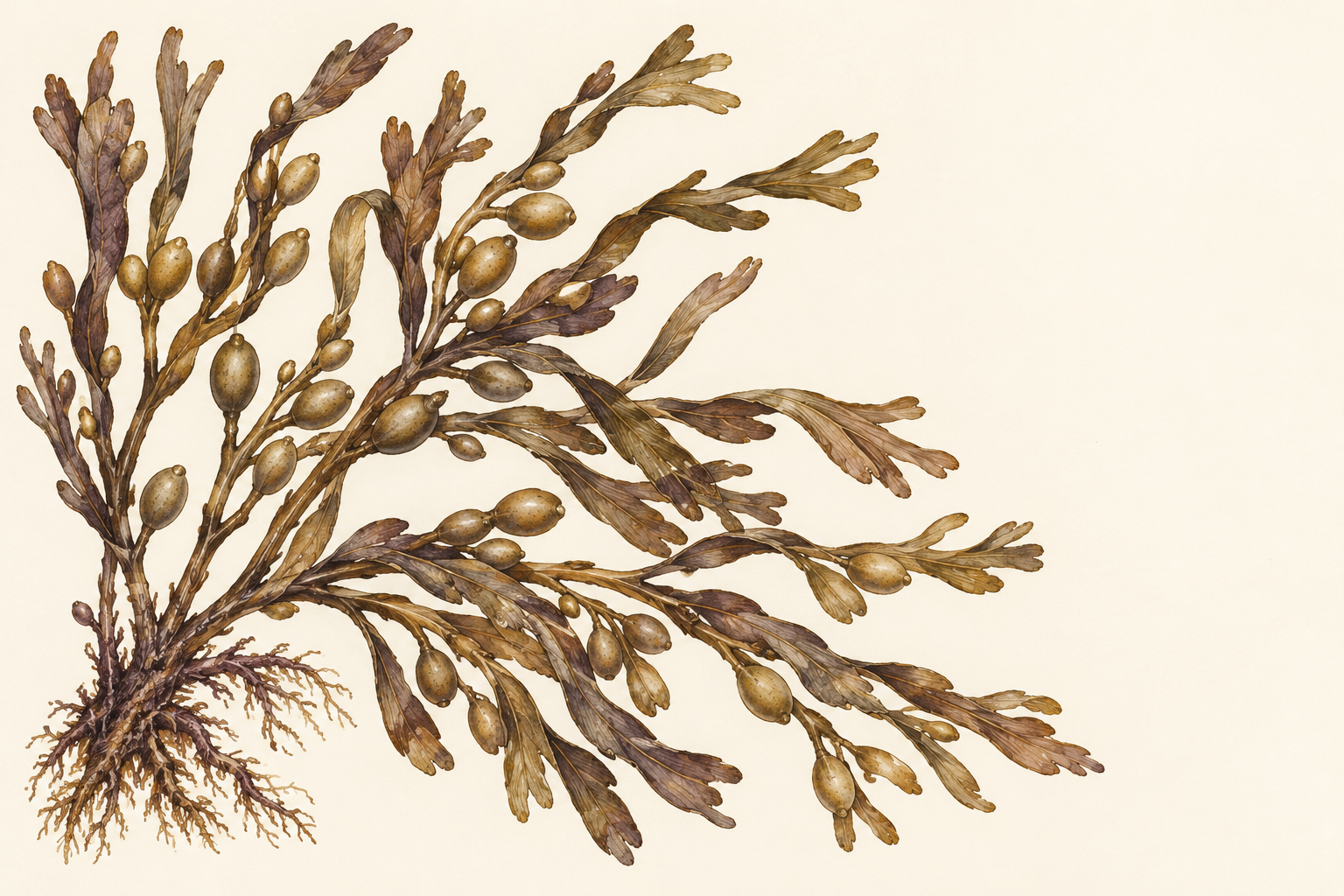 Botanical seaweed illustration